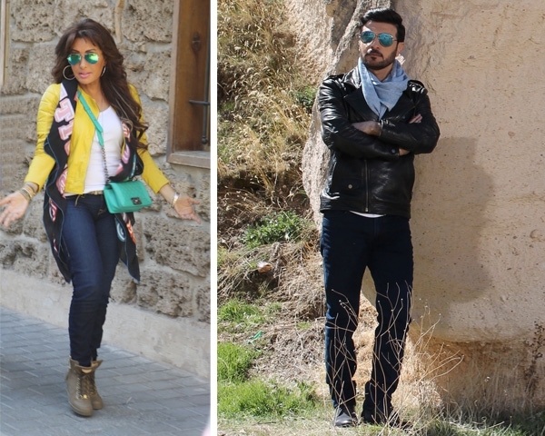 ماجد المهندس يضع نظارتيْ لطيفة