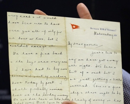 <strong  dir='ltr'>200</strong> ألف دولار... ثمن رسالة كتبت على 'تايتانيك' ليلة غرقها