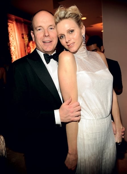 الأمير ألبير وزوجته الأميرة شارلين