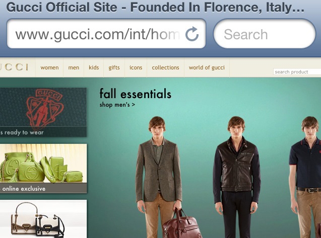 Gucci على الإنترنت في العالم العربي