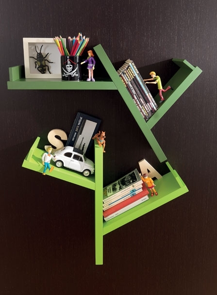 رفوف مبتكرة للكتب واكسسوارات الزينة