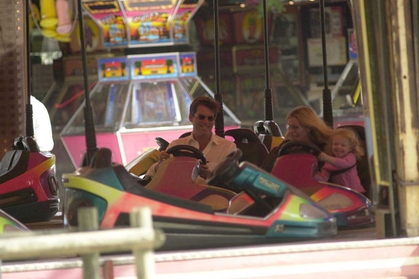 Pierce Brosnan with daughter Charlotte and grandaughter Isabella have fun in Tuileries gardens