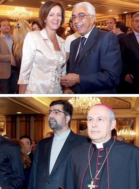 السفير جورج سيام وسفيرة الإتحاد الأوروبي/ سفيرا  الفاتيكان وايران