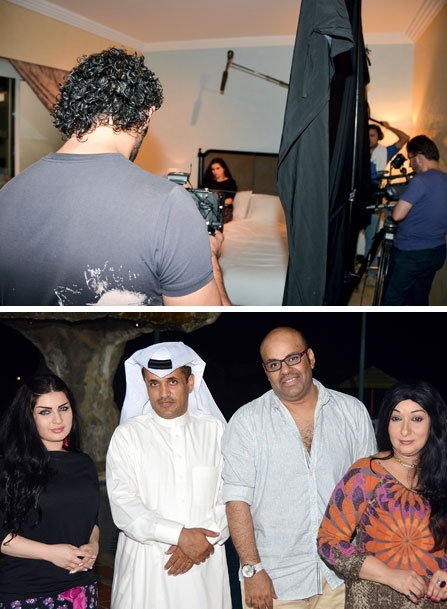 أثناء التصوير/ فوزان الحسن، مصطفى بخش وملاك