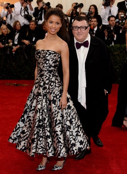 Gugu Mbatha Raw in Lanvin with Alber Elbaz <br />