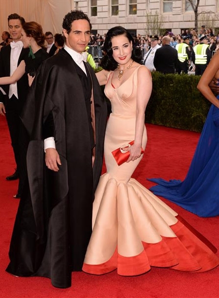 Zac Posen with Dita Von Teese<br />