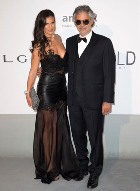 Andrea Bocelli and his wife Andrea Bocelli and his wife