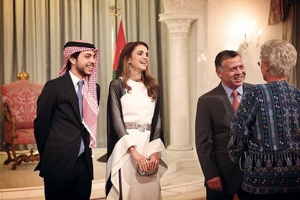 الملك عبد الله الثاني والملكة رانيا  في الاحتفال بذكرى الاستقلال
