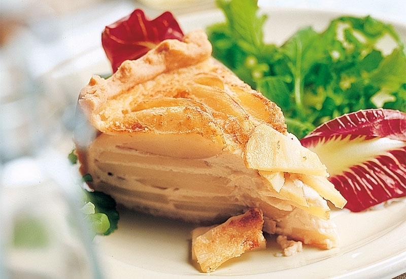 تارت البطاطا وجبنة الماعز