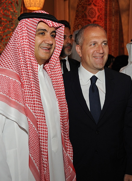 الشيخ وليد آل ابراهيم- رئيس مجلس إدارة مجموعة MBC وميشيل المر رئيس مجلس إدارة قناة MTV  اللبنانية