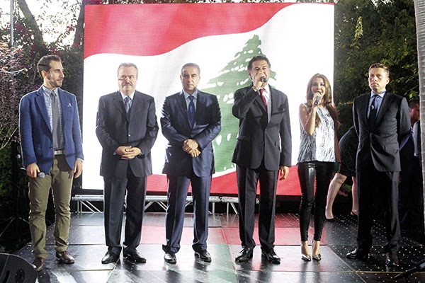 السفير البريطاني توم فليتشر ونانسي عجرم وراغب علامة والوزير ميشال فرعون والنائب ياسين جابر