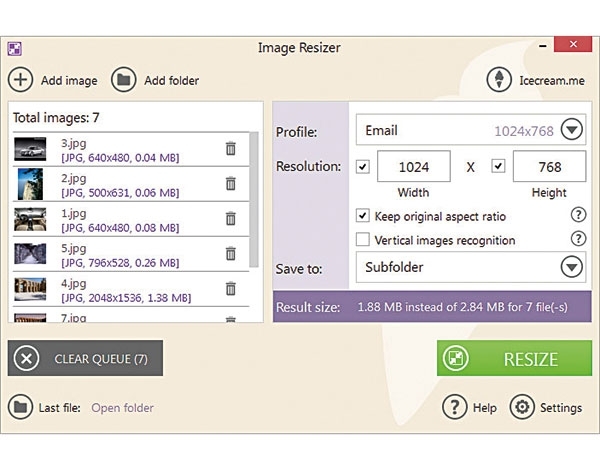 برنامج مجاني لتغيير حجم الصور في ويندوز