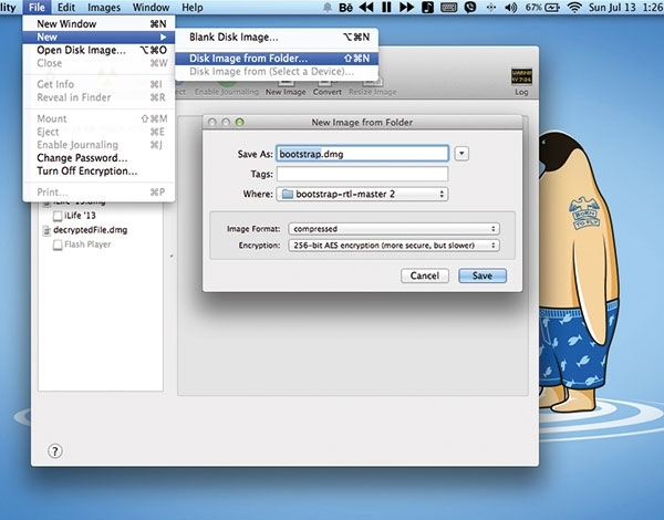 قفل المجلدات بكلمة مرور دون برامج في ماك
