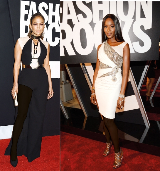 لوبيز وناومي كامبل تتألقان بتصميمين من Versace خلال Fashion Rocks