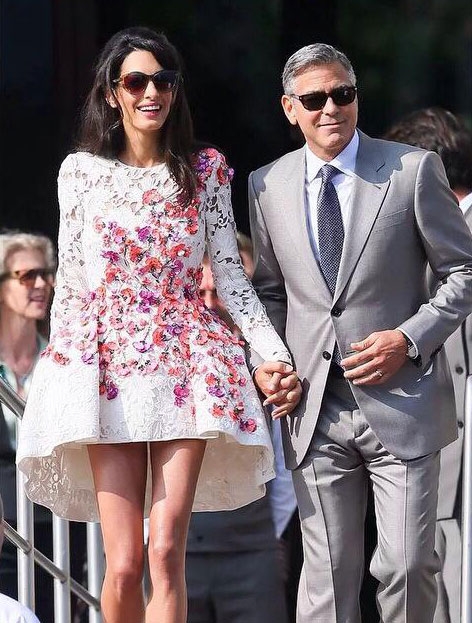 الصور الأولى لهما بعد الزفاف، الزوجان جورج كلوني وأمل علم الدين