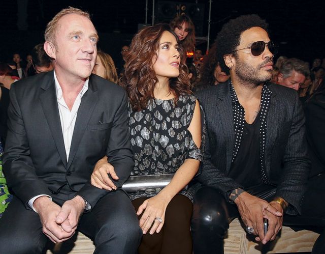 سلمى حايك وزوجها فرنسوا بينو وليني كرافيتس