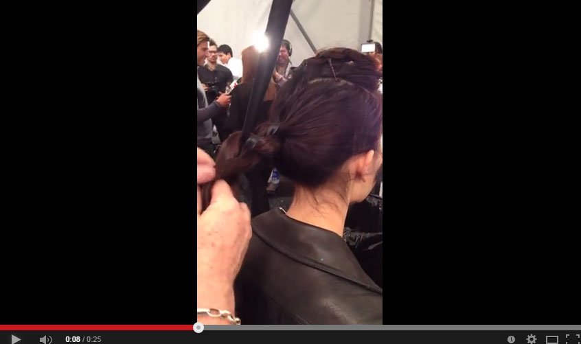 بالفيديو - أسهل طريقة لتنفيذ الجديلة من كواليس عرض Nicole Miller