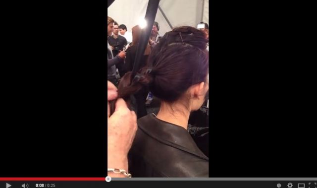 بالفيديو - أسهل طريقة لتنفيذ الجديلة من كواليس عرض Nicole Miller