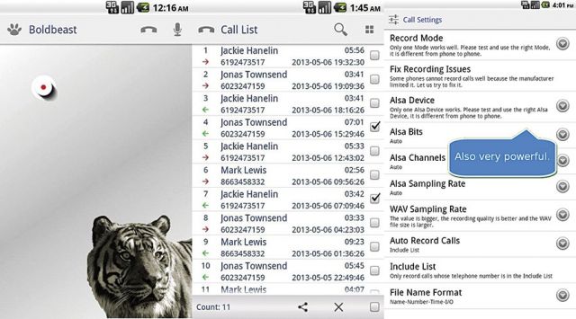 Android تطبيق مجاني لتسجيل المكالمات في أندرويد