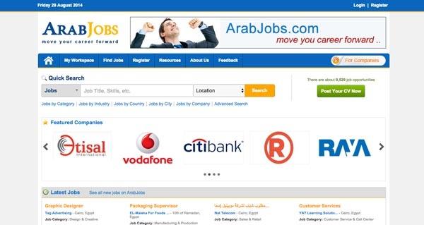 موقع للبحث عن فرص العمل في البلدان العربية