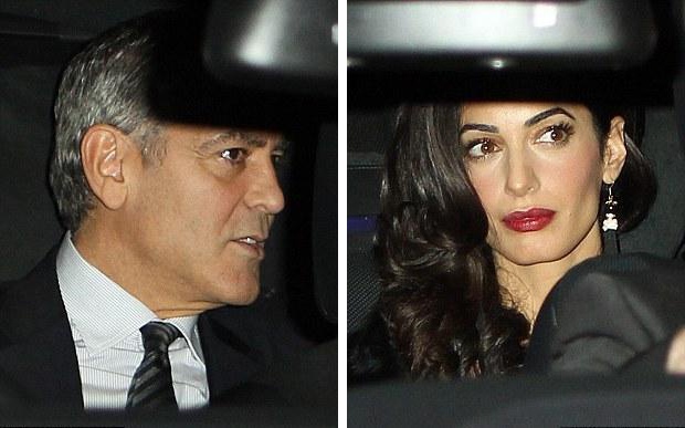 بالصور- احتفالات زفاف جورج كلوني وأمل علم الدين مستمرة، الآن في لندن!