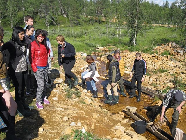 استخراج الذهب من الجدول المائي