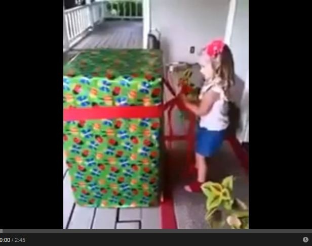 بالفيديو - طفلة عمرها 3 سنوات تتلقى أجمل هدية في حياتها