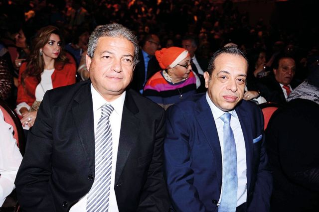 وزير الشباب والرياضة المصري خالد عبد العزيز حضر الحفلة