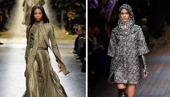 الأقمشة المعدنيّة: ملكها اللون الذهبي. اختاريها حسب شخصيّتك بدرجات خالية من اللماعية إن كنت خجولة