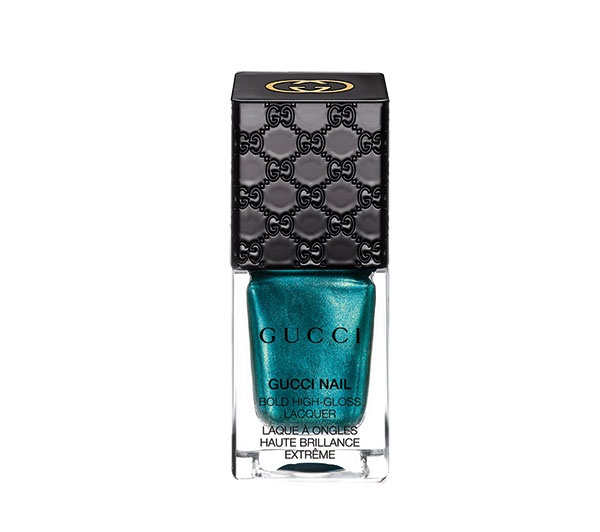 جريء Gucci Nail Bold High-Gloss Lacquer in Iconic Ottanio

