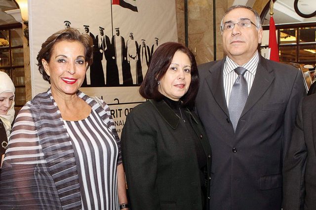 السفير المصري وعقيلته والزميلة راغدة درغام