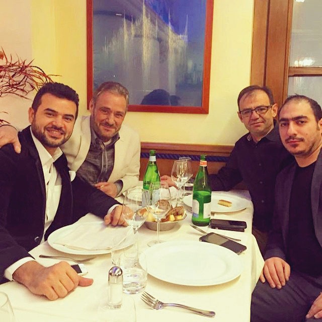 سامو زين وفاروق الفيشاوي في ميلانو