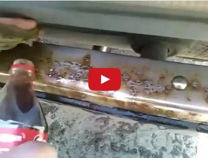 بالفيديو- لن تصدّقوا ما يمكن أن تفعله المشروبات الغازية بالصدأ!