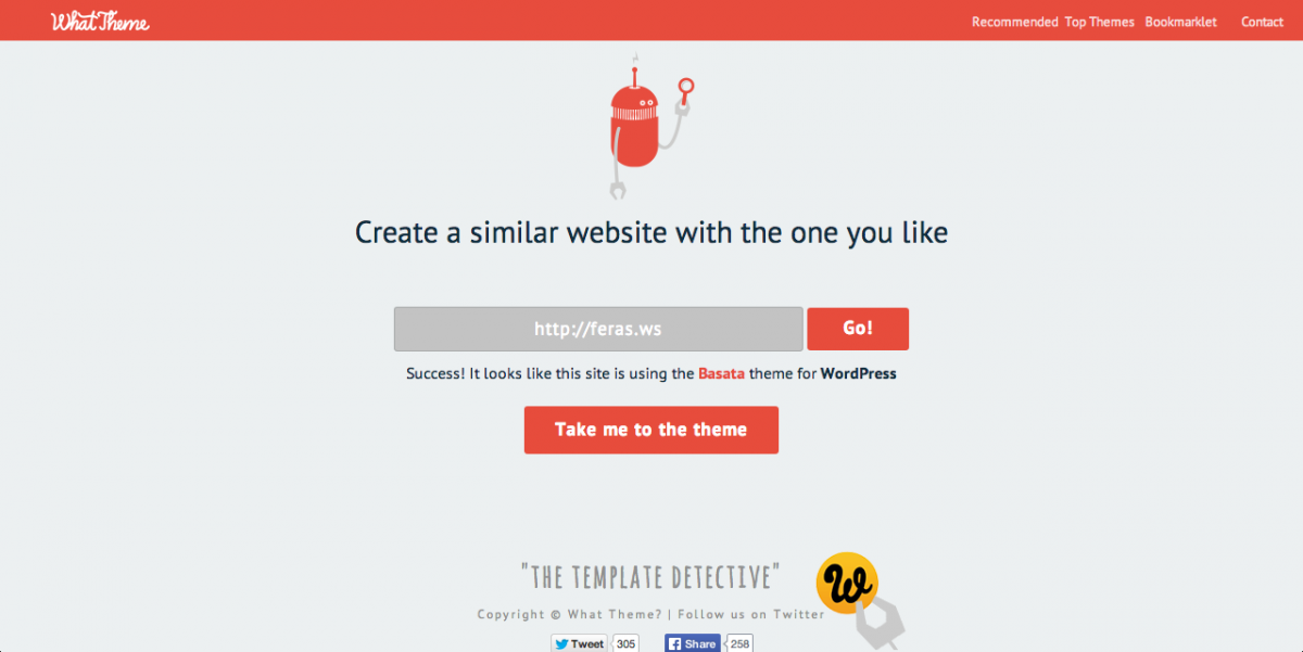 معرفة اسم القالب أو التصميم المستخدم في أي موقع