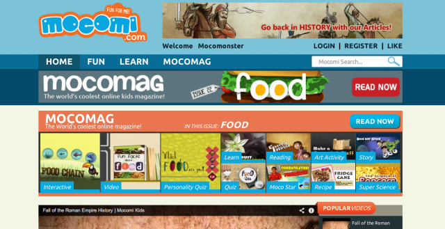 موقع تعليمي تفاعلي للأطفال