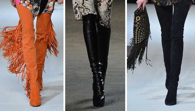 الجزمة العالية: من الجلد أو ملّونة بنقوش الحيوانات...