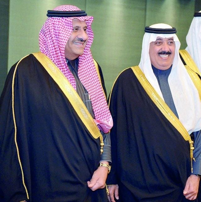 الأمير خالد بن سلطان والأمير متعب بن عبد الله