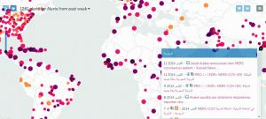 خريطة تفاعلية لمتابعة انتشار الأمراض حول العالم