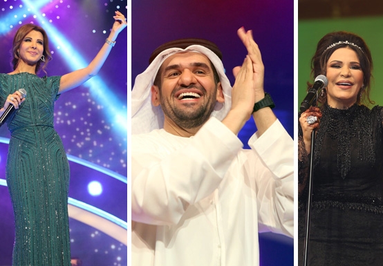 حسين الجسمي وأحلام ونانسي عجرم ورابح صقر أحيوا حفلات 'ليالي دبي'
