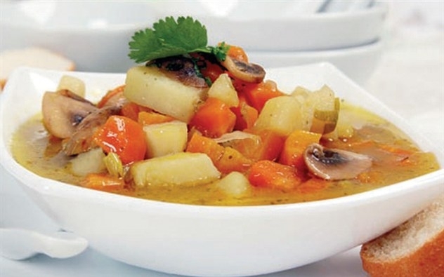 حساء البطاطا بالفطر