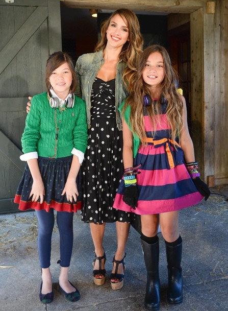 Jessica Alba with Models