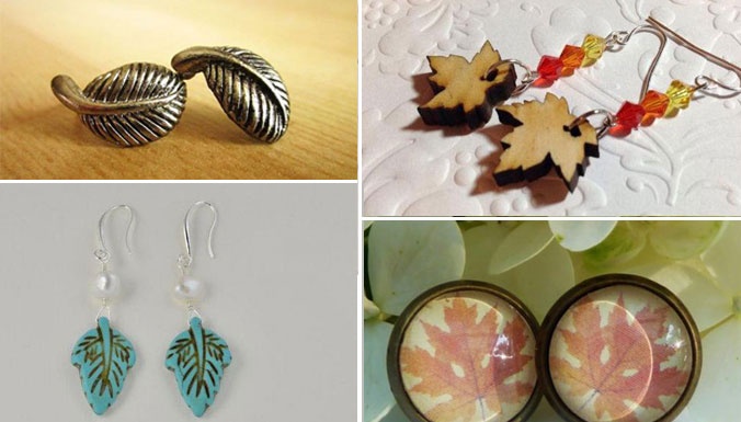 يالصور- أقراط مميزة بتصاميم أوراق الخريف، ما رأيكم بها؟