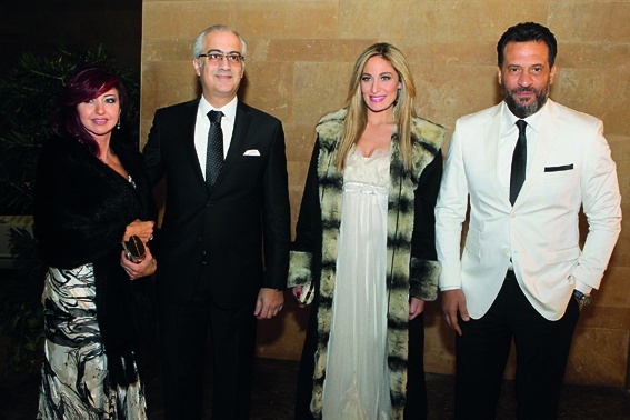 ماجد المصري وميرنا قاضي و زياد شويري و عقيلته ندى صليبا