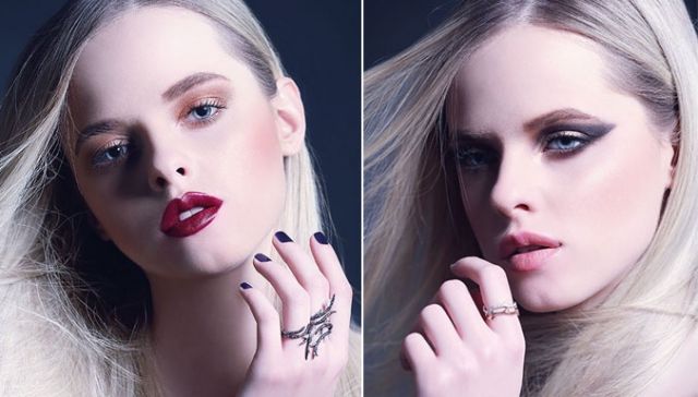 بشرة مشرقة، ملمس مخملي، ظلال رمادية ونحاسية وفحمية، وشفتان ممتلئتان. جمال جذاب ببساطة...