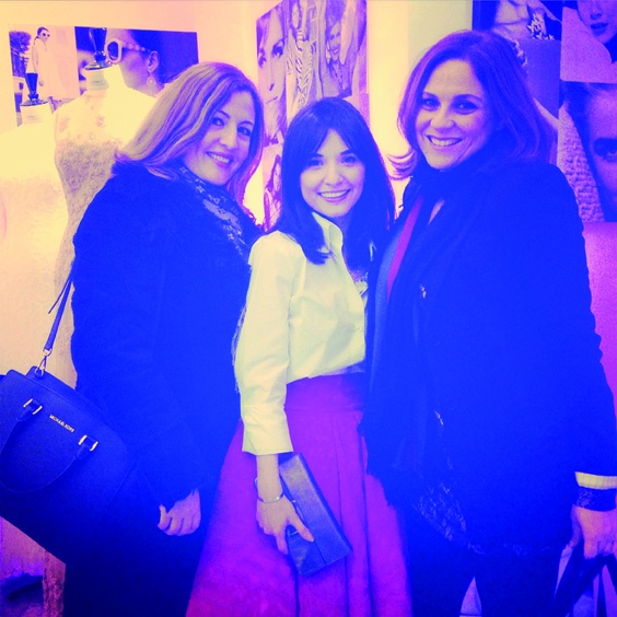 سمر يوسف تتوسط الزميلتين حياة عموري وماغي عنيد