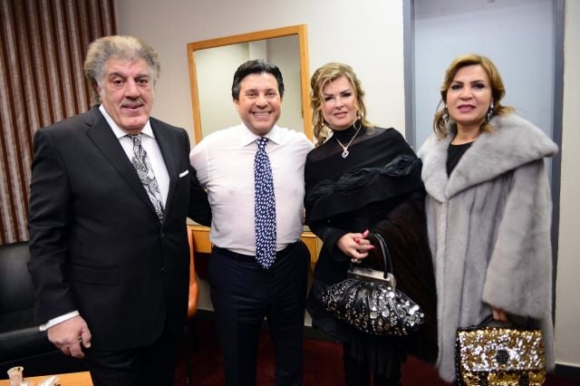 هاني شاكر وزوجته والقنصل العام اللبناني