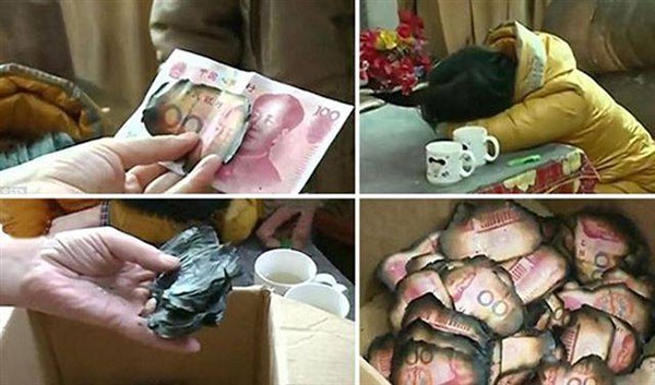 حرقت كامل ثروتها عن طريق الخطأ!