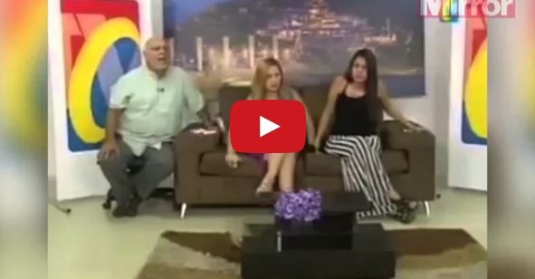 شاهد ردة فعل مذيعتين بعد تعرضهما لزلزال على الهواء