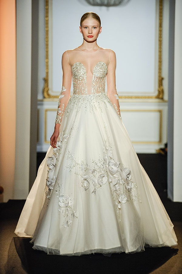 بالصور- أجمل 10 فساتين زفاف انتقيناها لك من عروض أزياء 2015-2016
