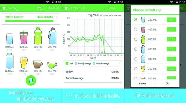 تطبيق لمتابعة حاجتك اليومية لمياه الشرب على أندرويد